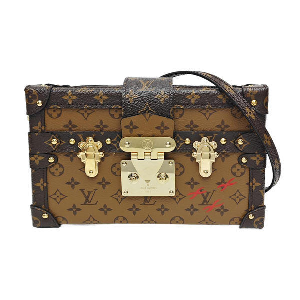 PETITE MALLE Monogram Coated Canvas Brown