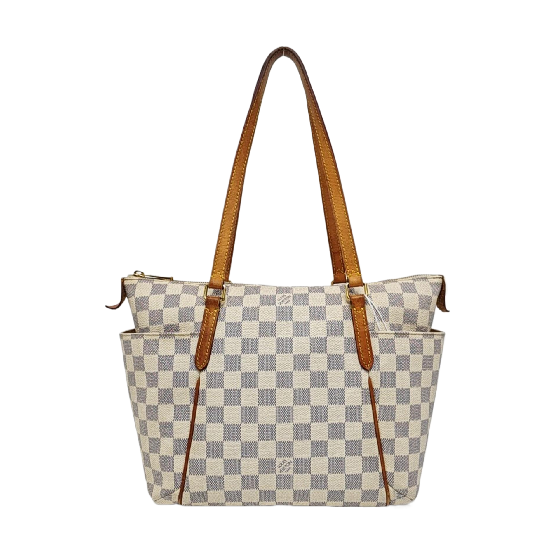TOTALLY Damier Azur Coated Canvas White