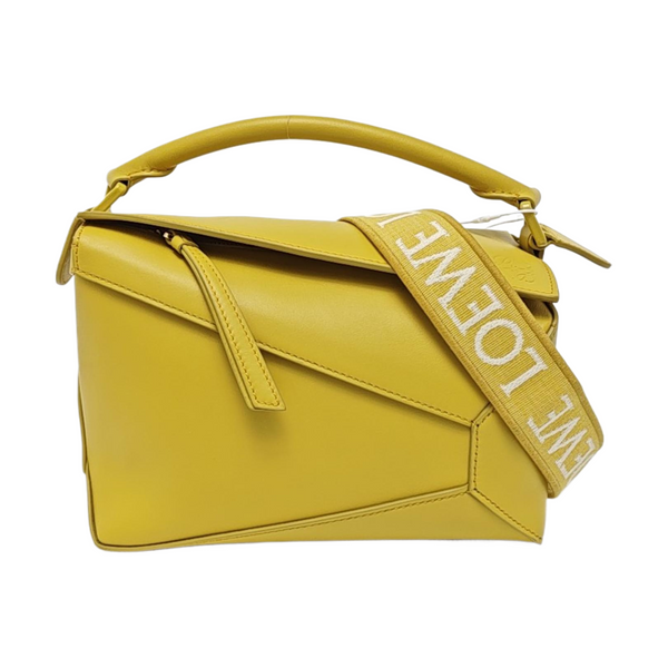 Puzzle Small Calfskin Yellow