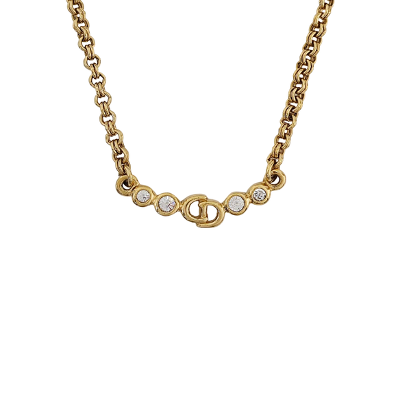 Petit CD Metal Gold Necklace