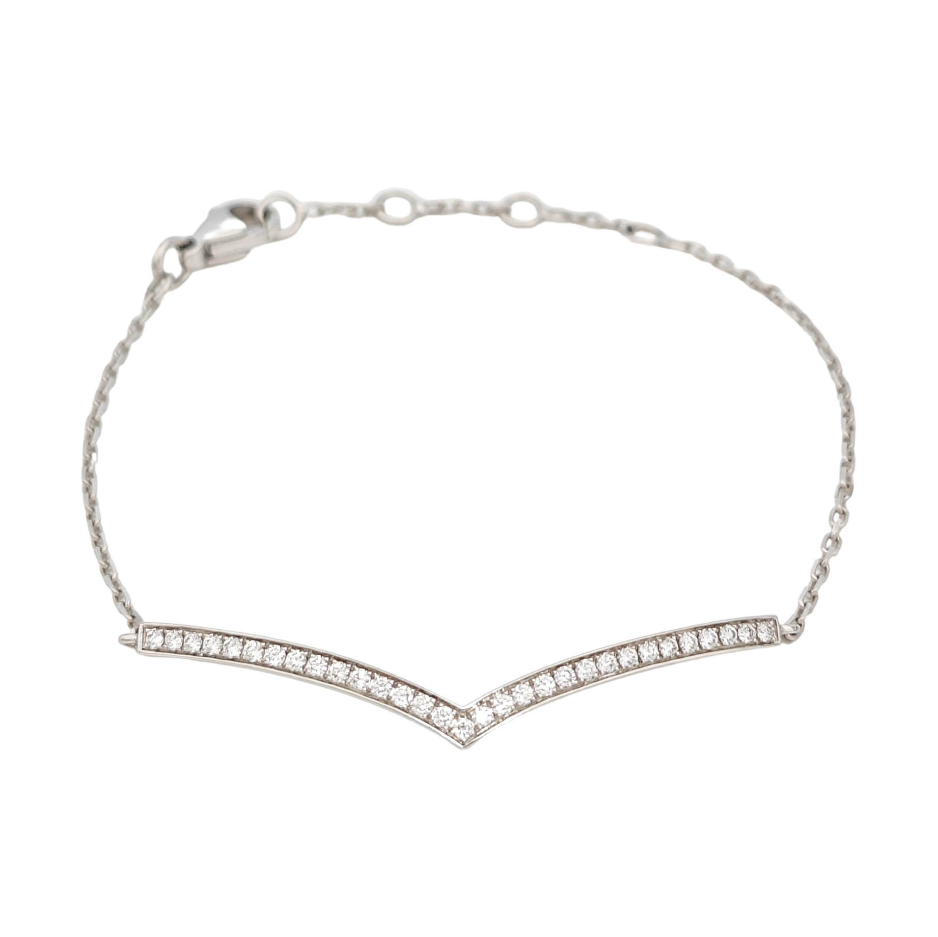 18k White Gold Silver Bracelet