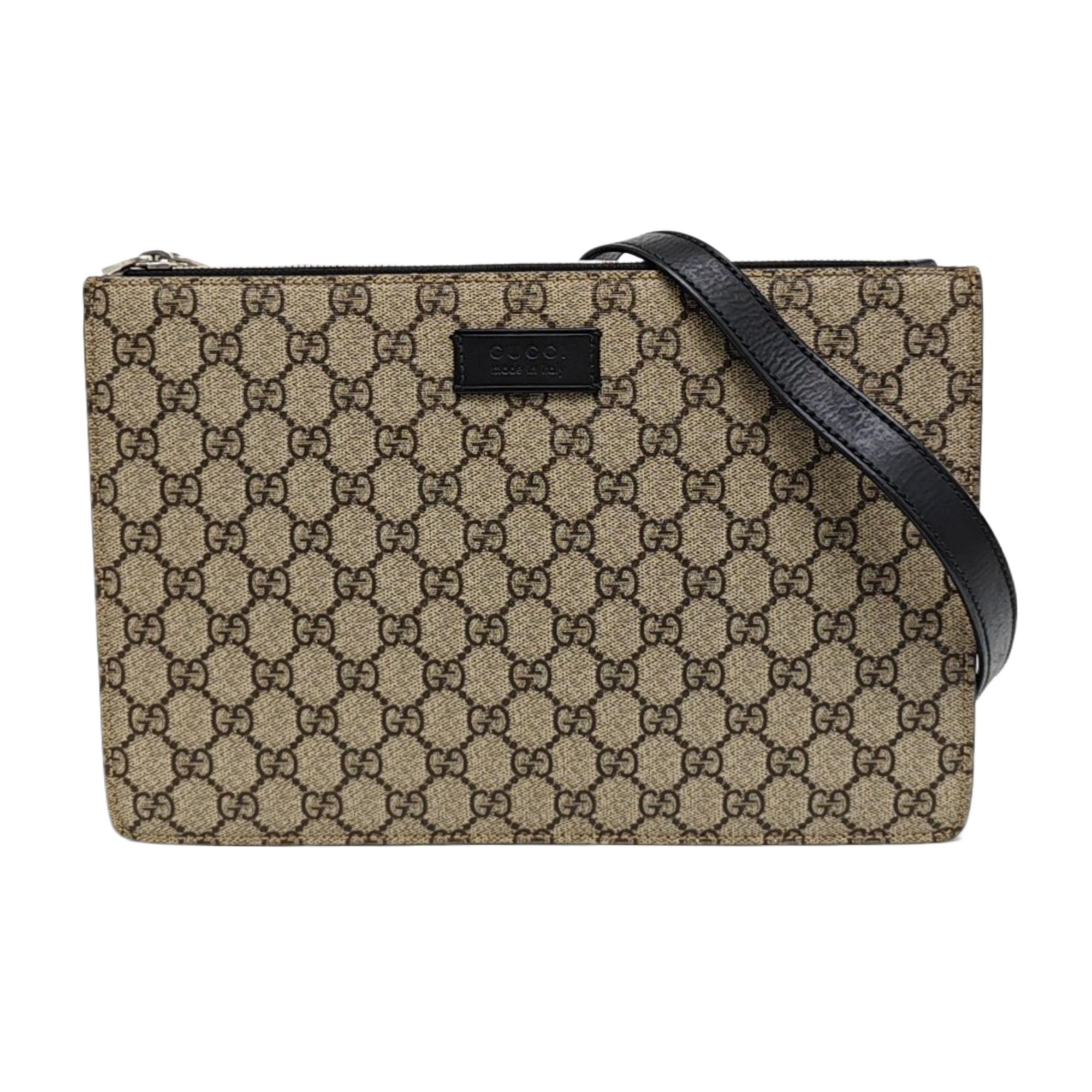 Monogram Coated Canvas Shoulder Bag Beige