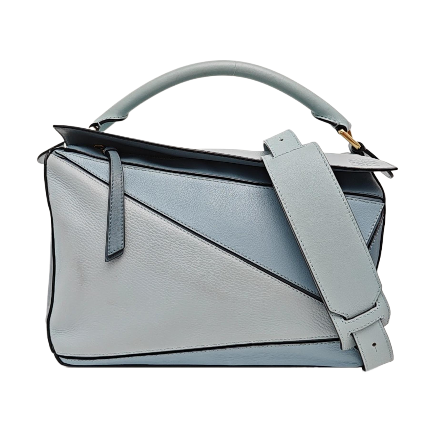 Puzzle Medium Calfskin Blue