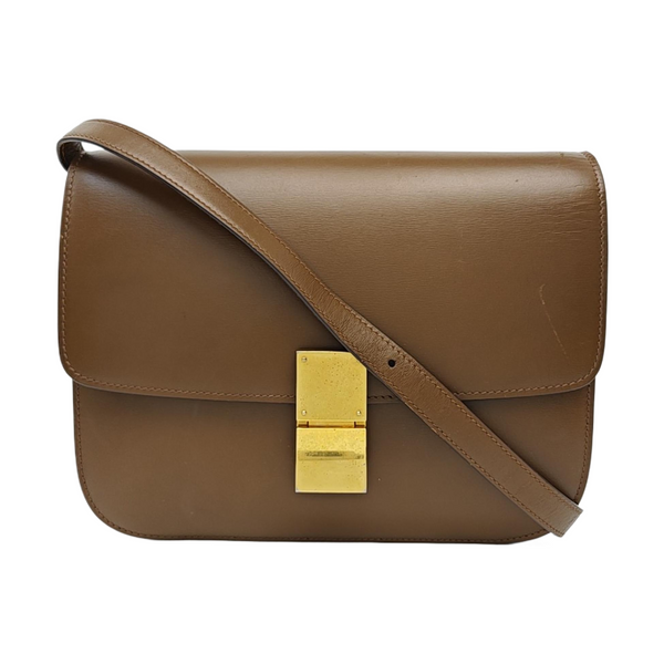 CLASSIC BOX Medium Calfskin Brown