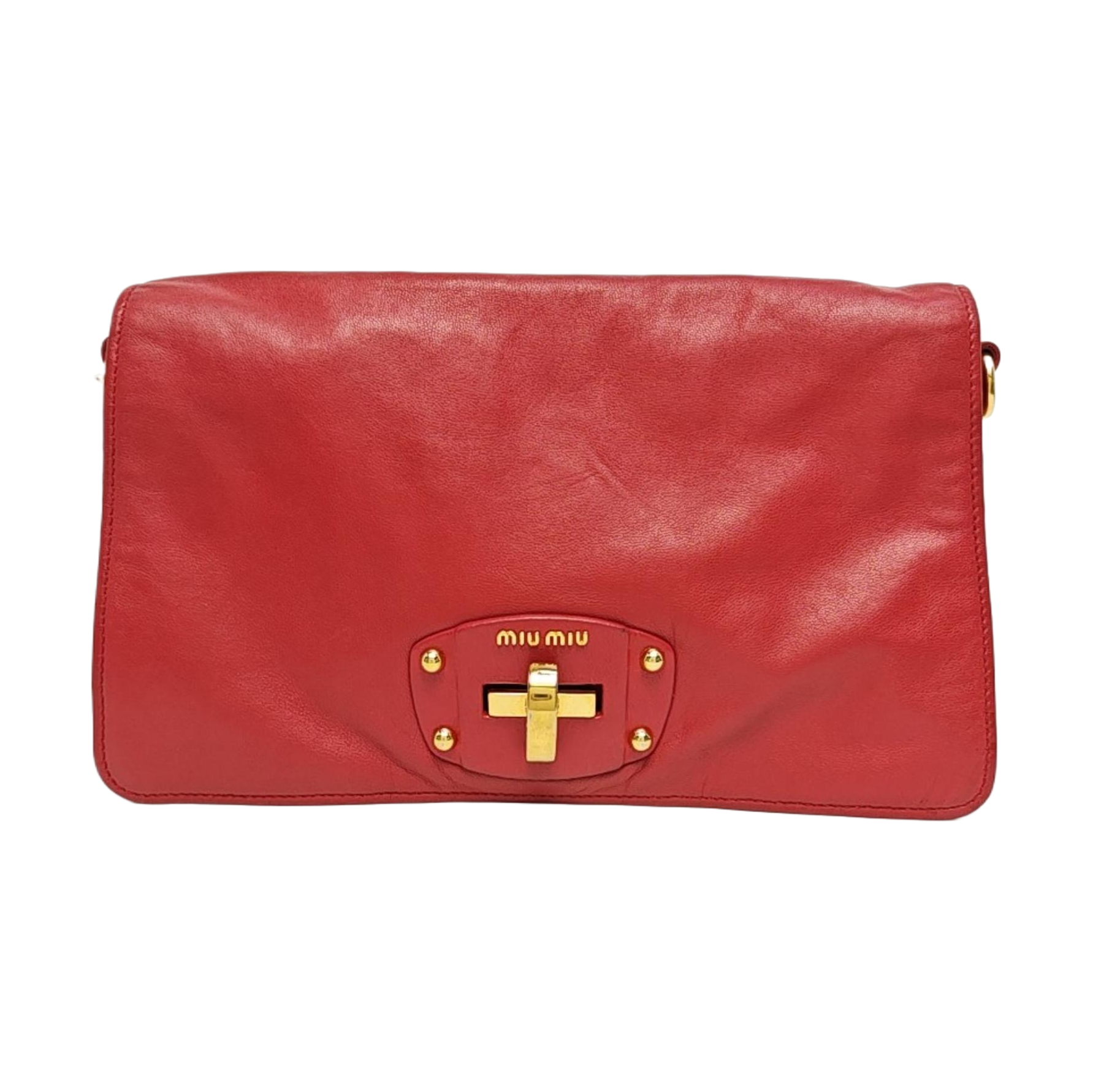 Lambskin Clutch Red