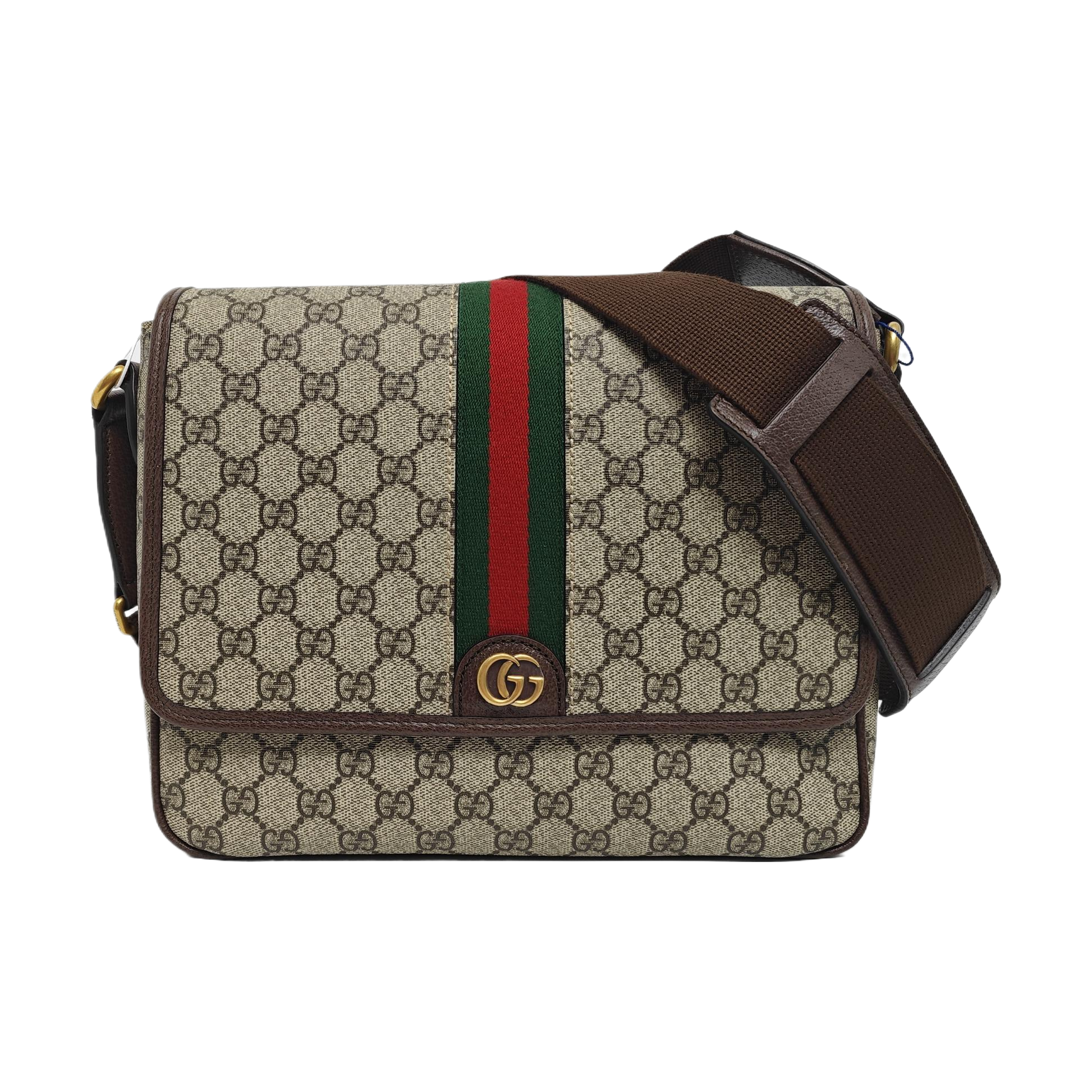 Ophidia Small Monogram Coated Canvas Beige