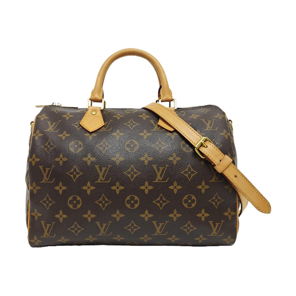 SPEEDY 30 Monogram Coated Canvas Brown