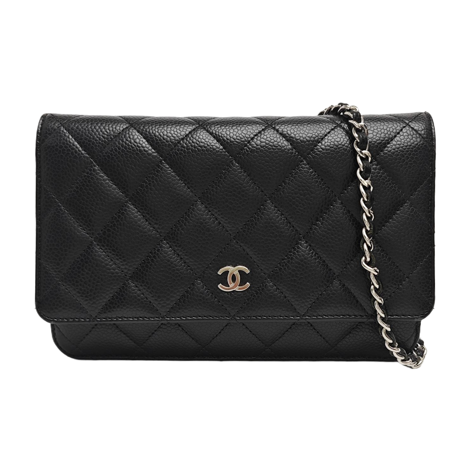 WOC Quilted Grained Calfskin Black