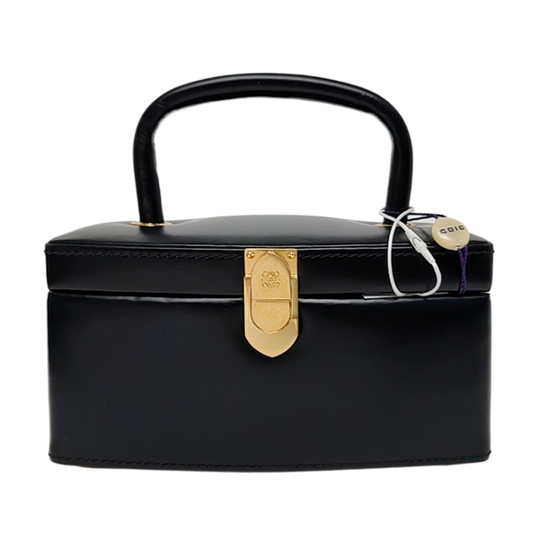 Calfskin Top Handle Bag Black