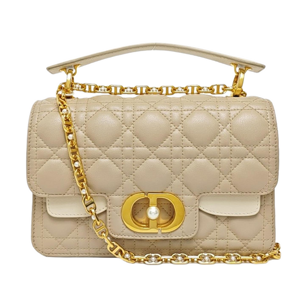 Jolie Small Cannage Calfskin Beige