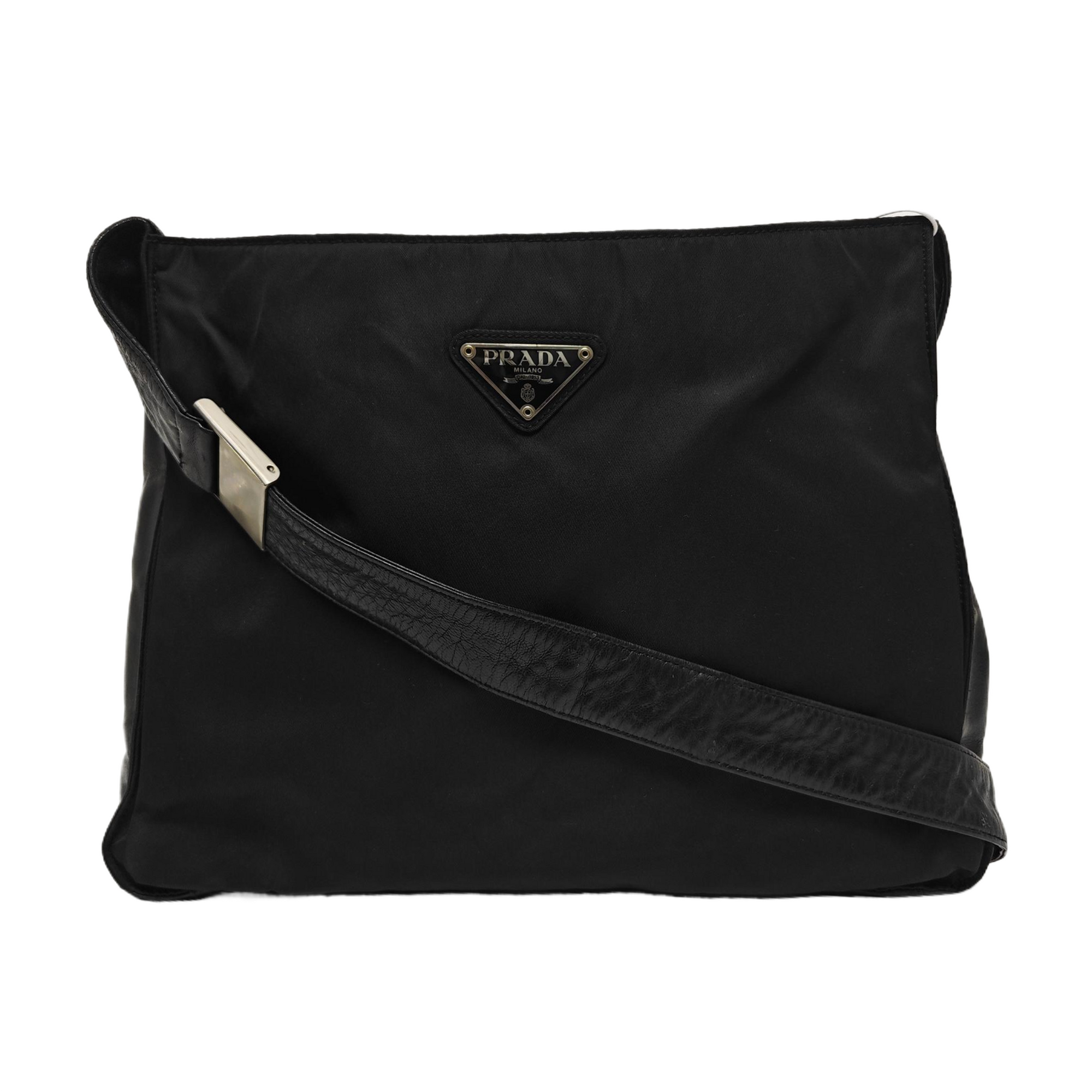 Nylon Shoulder Bag Black