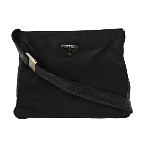 Nylon Shoulder Bag Black