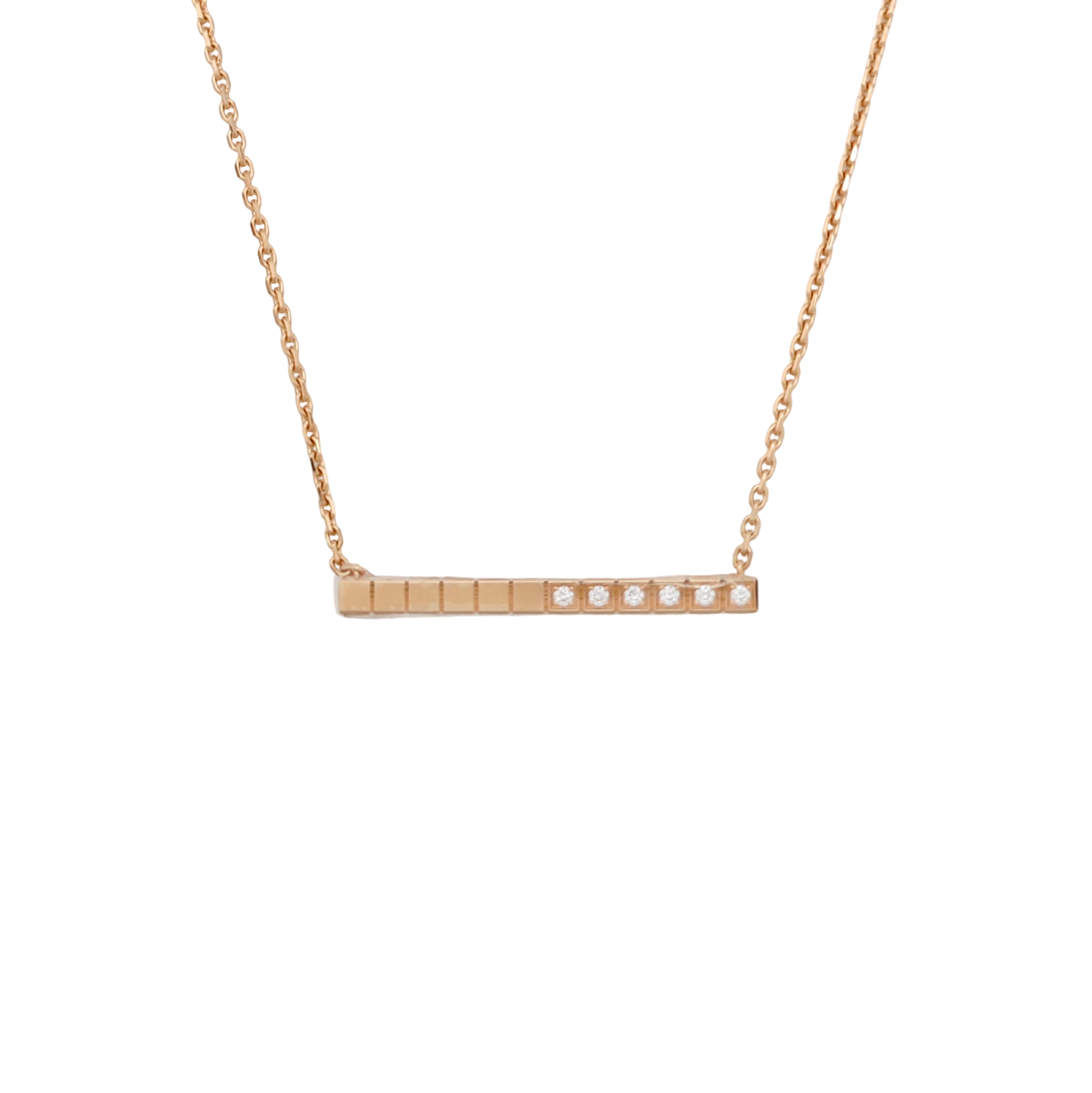 Ice Cube 18k Rose Gold Necklace