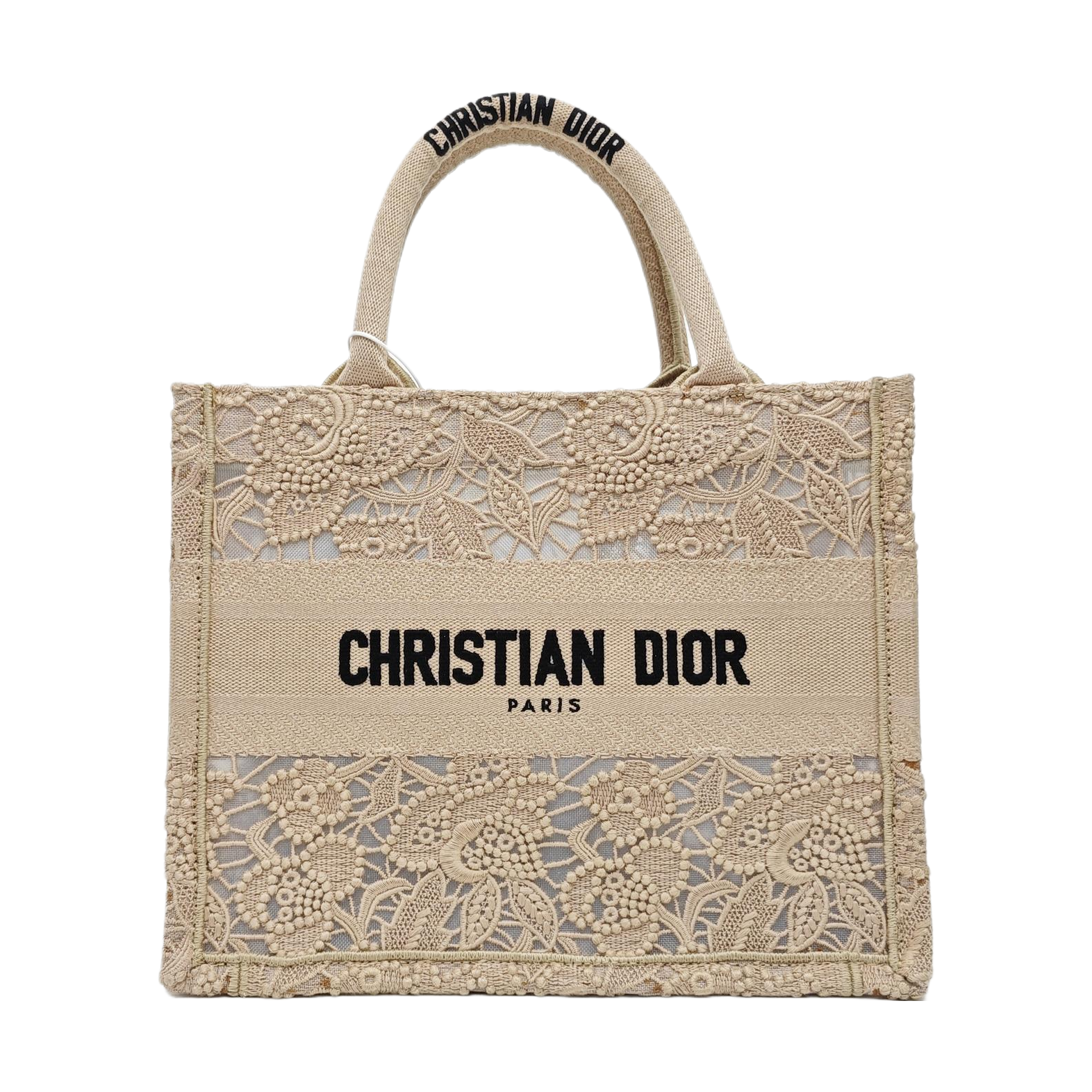 Book Tote Small Fabric Beige