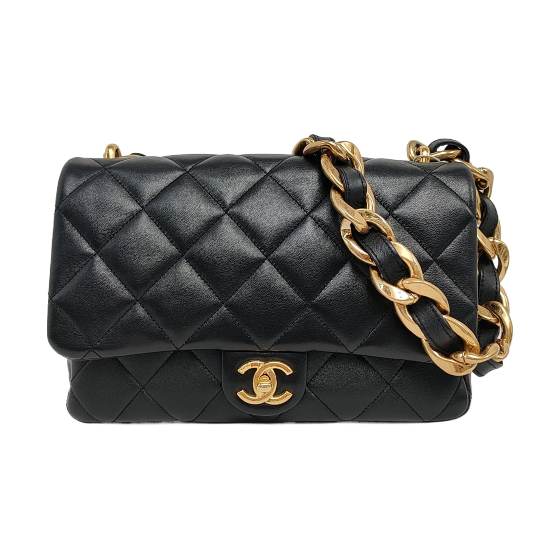 CC CROWN Quilted Lambskin Black