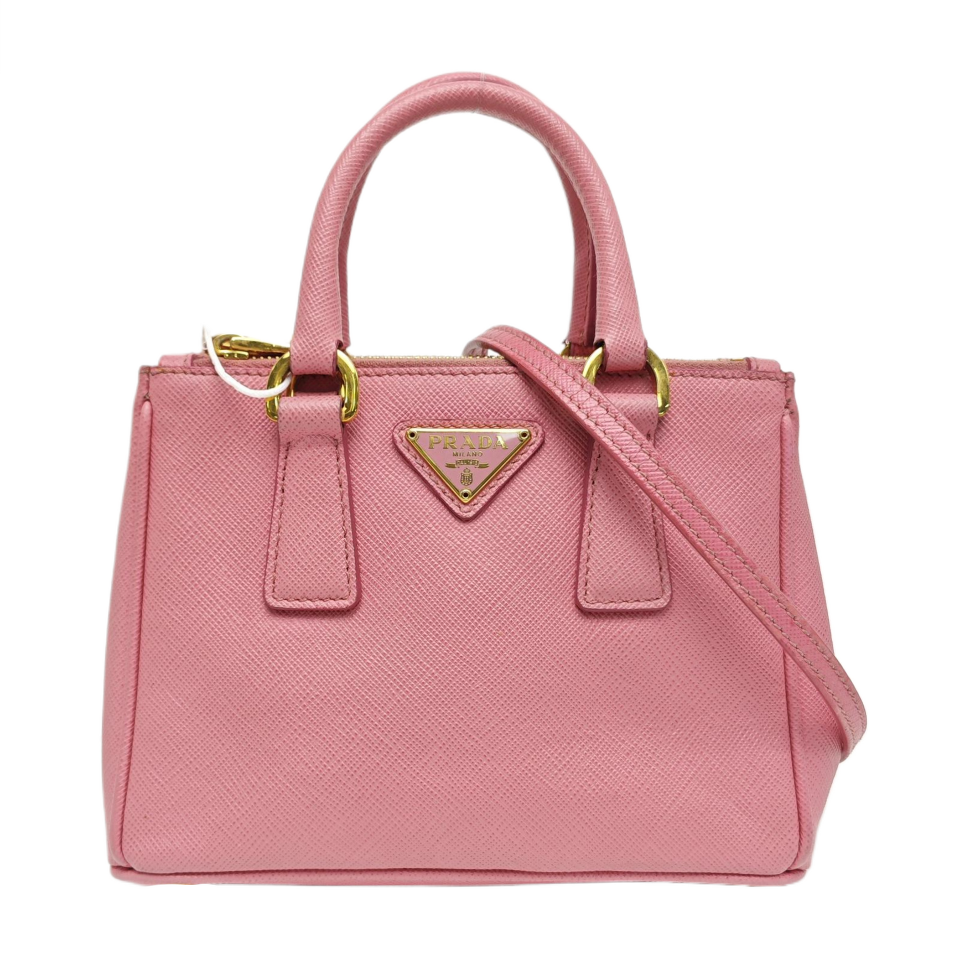 Galleria Super Mini Saffiano Calfskin Pink
