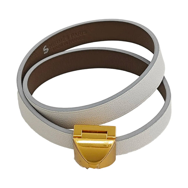 Leather Gray Bracelet