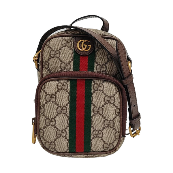 Authenticated pre-owned  Ophidia Mini Monogram Coated Canvas Beige - Shoulder Bag at Looply