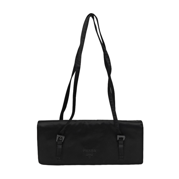 Fabric Top Handle Bag Black
