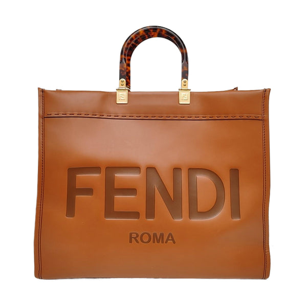 Authenticated pre-owned  Sunshine Large Calfskin Brown - Top Handle Bag at Looply