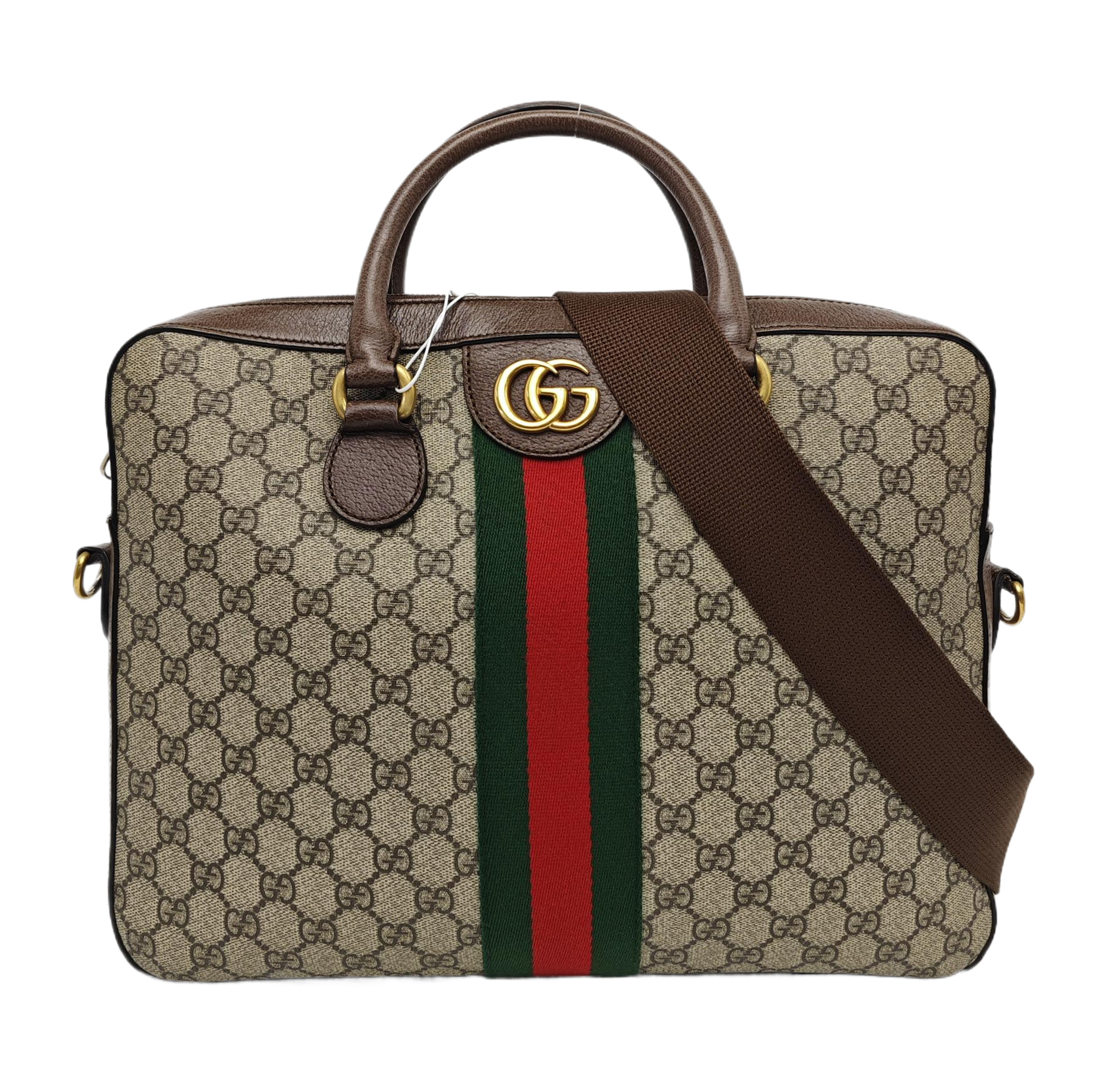 Ophidia Large Monogram Coated Canvas Beige