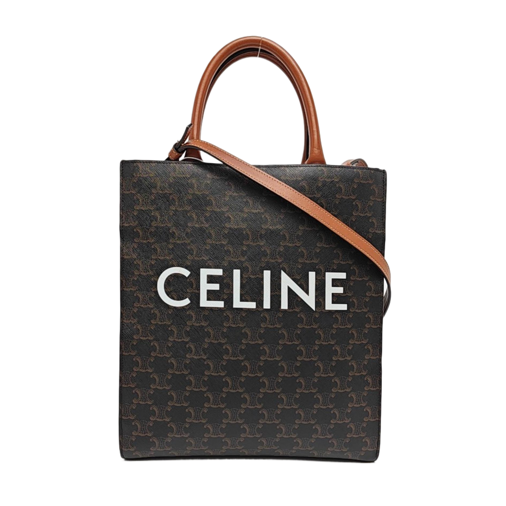 CABAS CELINE Small Coated Canvas Black