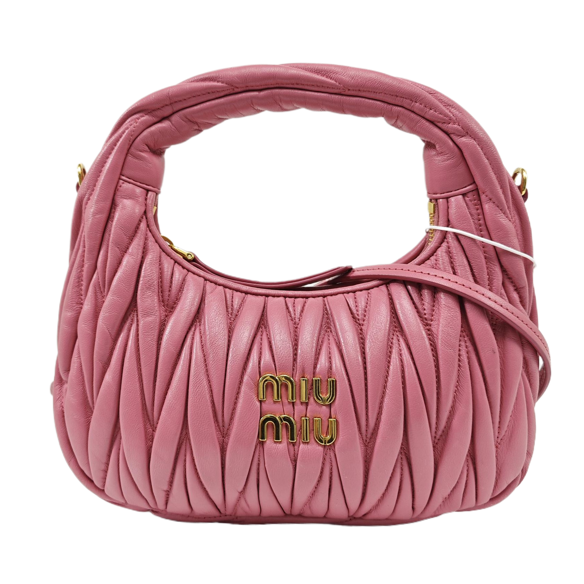 Wander Matelassé Small Quilted Lambskin Pink
