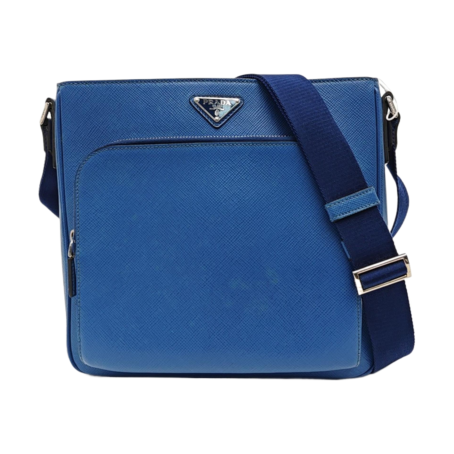 Saffiano Calfskin Tote Bag Blue