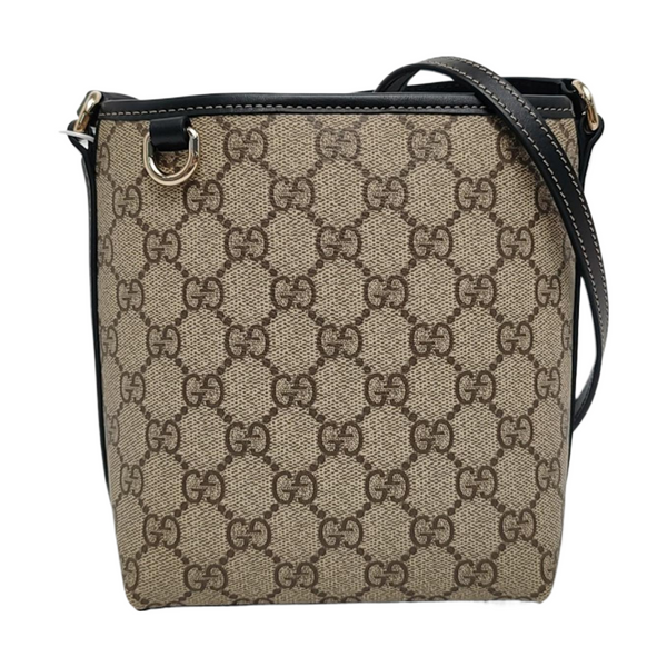 GG Emblem Mini Monogram Coated Canvas Beige