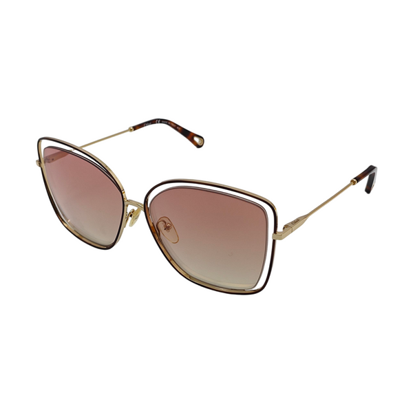 Brown Metal Sunglasses