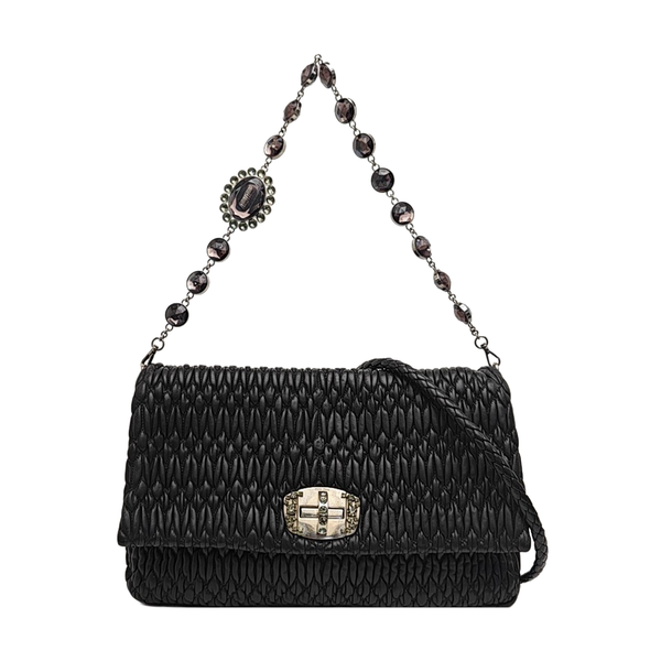 Crystal Lambskin Black