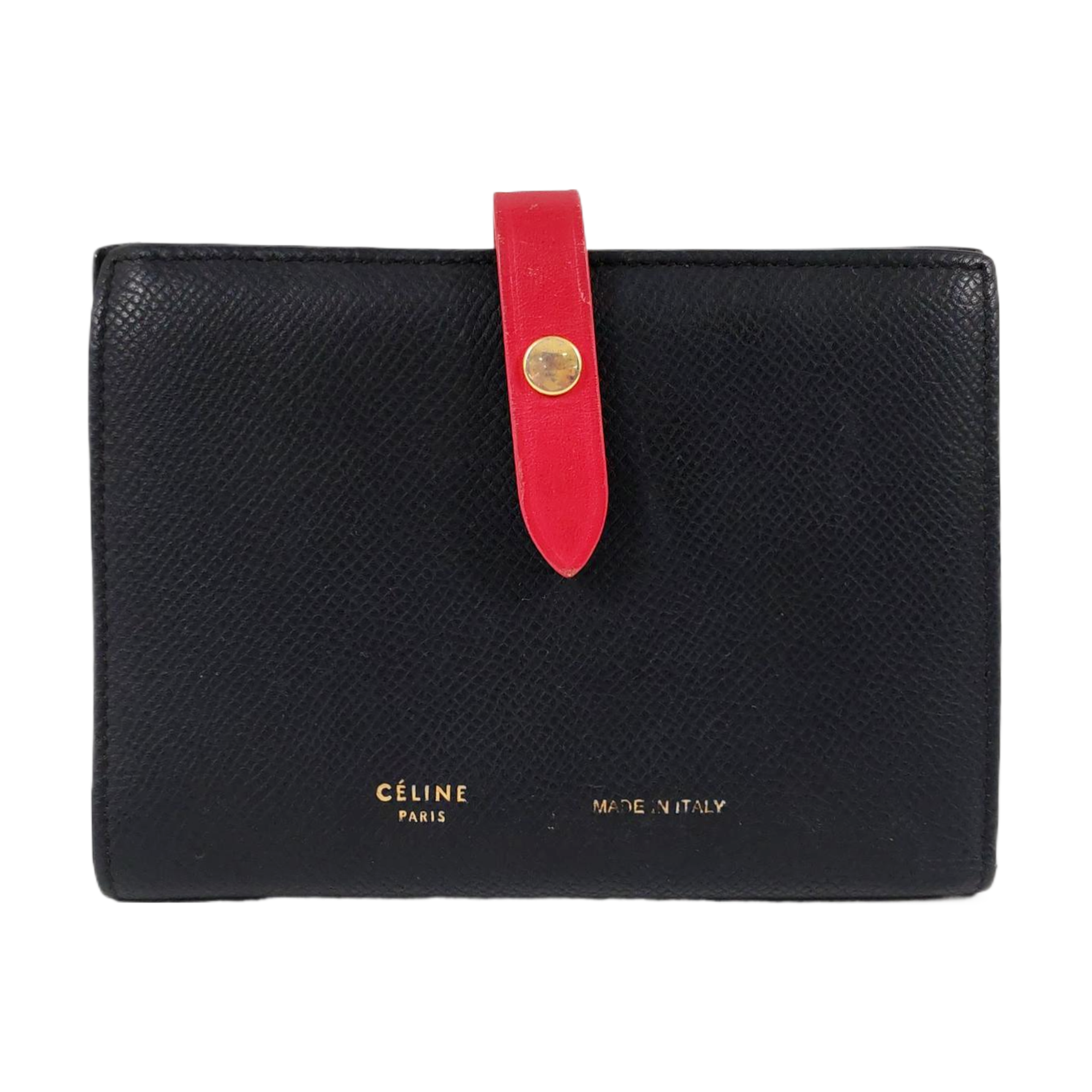 STRAP Calfskin Black Wallet