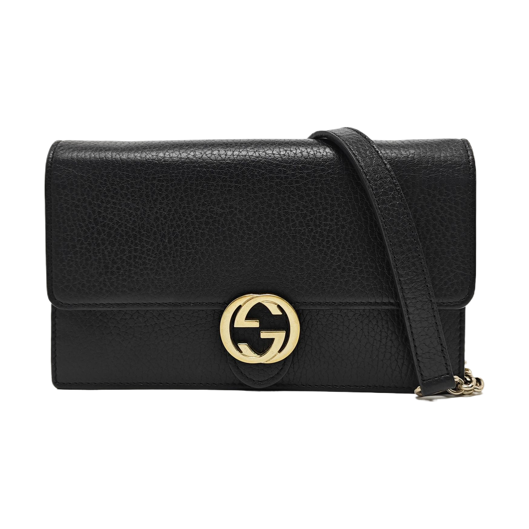Interlocking G Small Calfskin Black