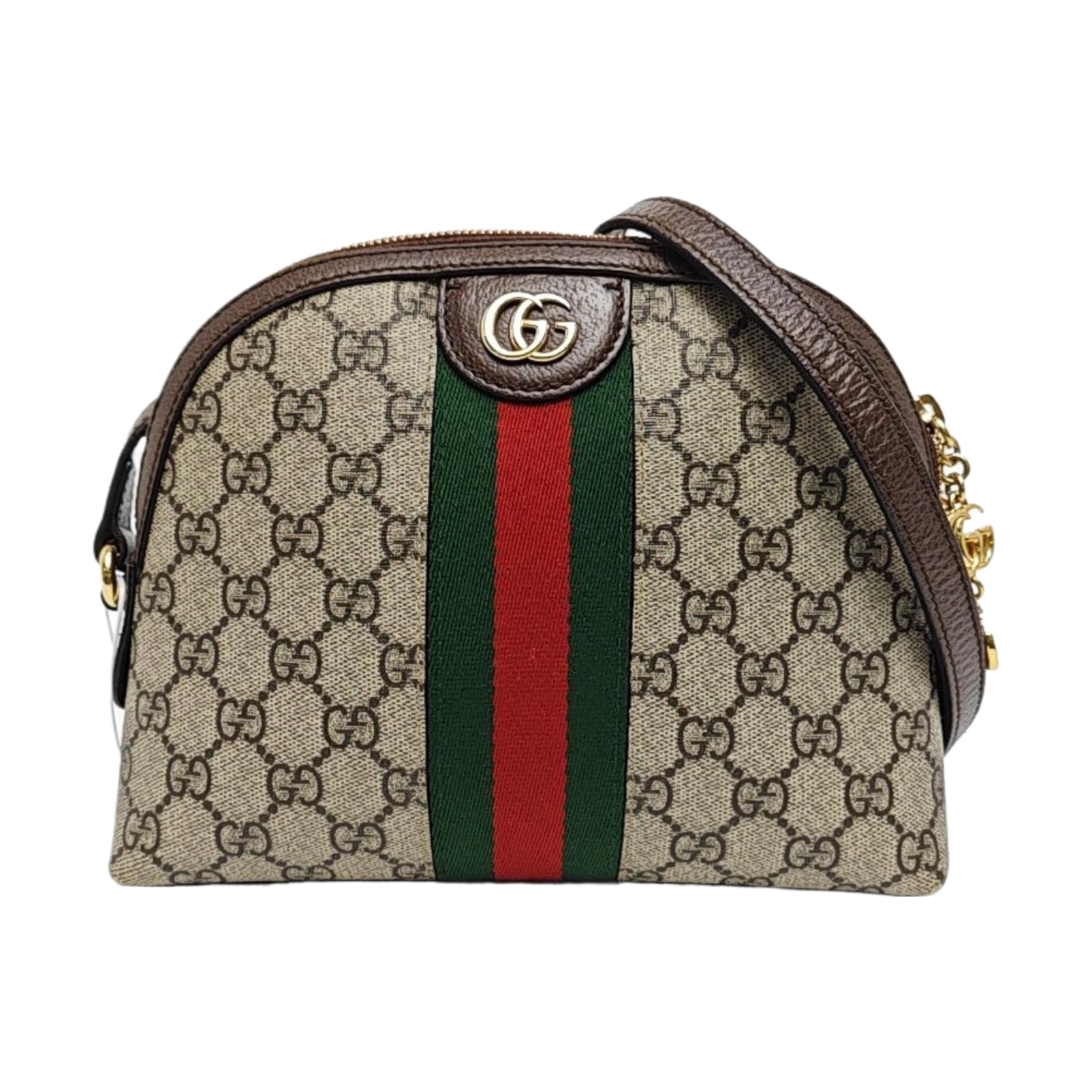 Ophidia Small Monogram Coated Canvas Beige