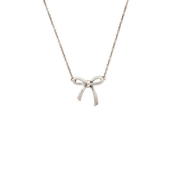 Tiffany Bow 925 Sterling Silver Necklace