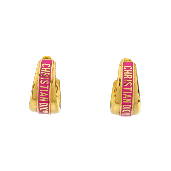 Dior Code Metal Gold Stud Earrings