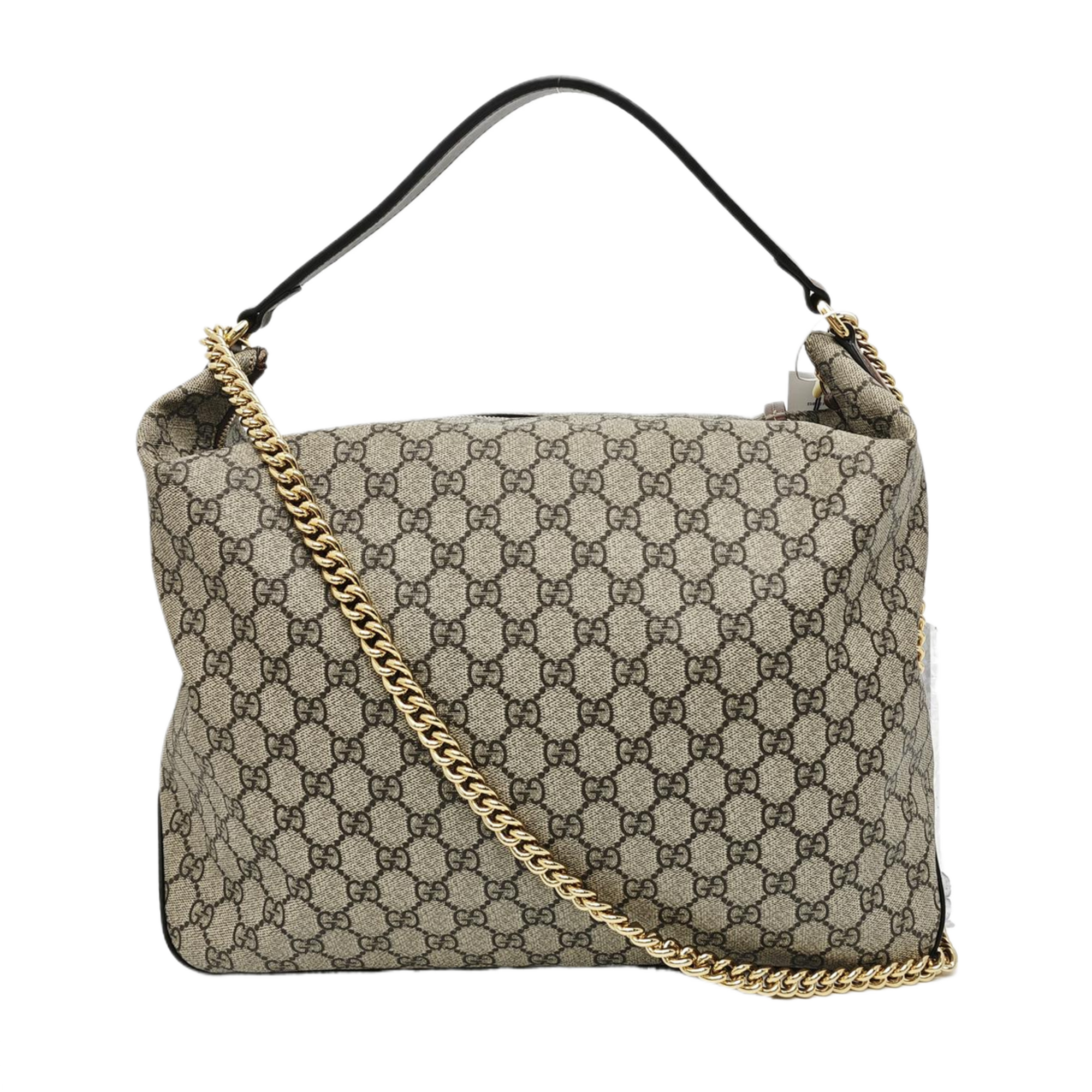 Monogram Coated Canvas Shoulder Bag Black