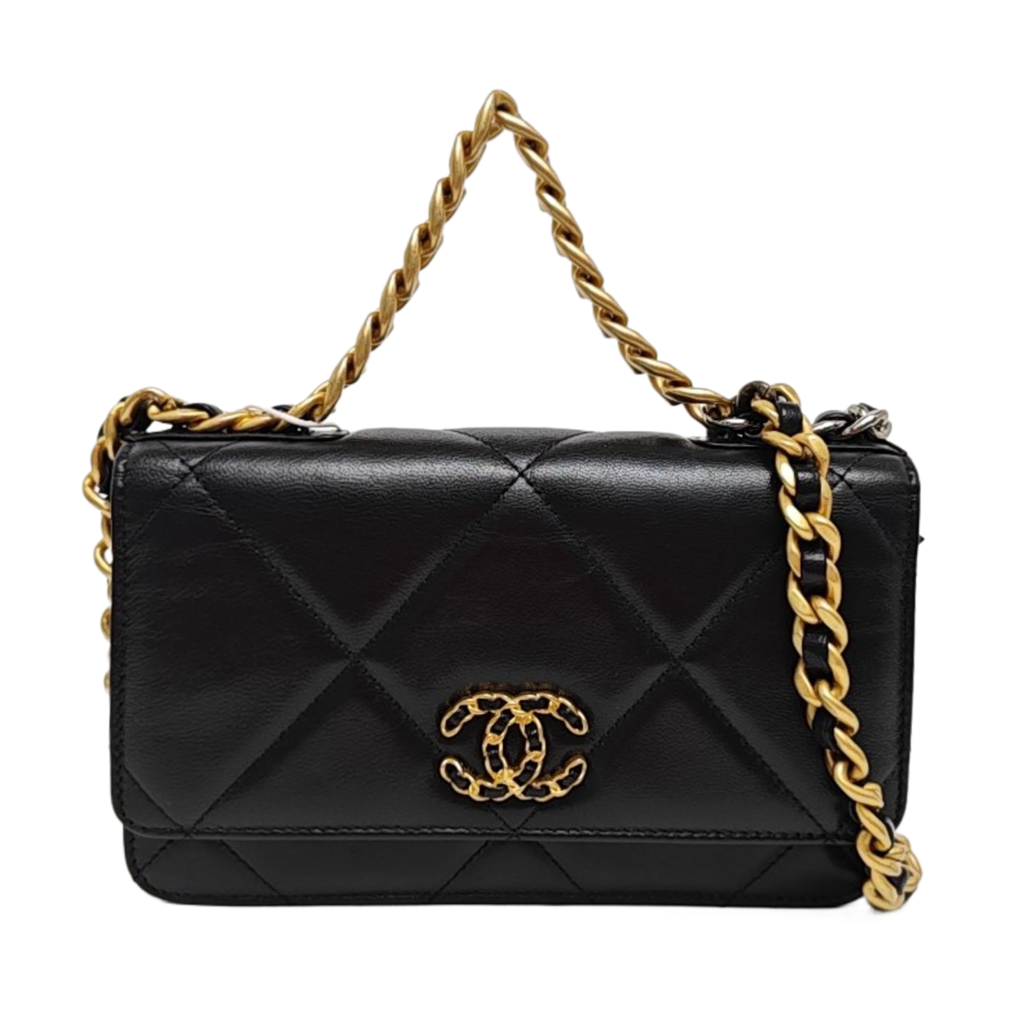 CHANEL 19 WOC Quilted Lambskin Black