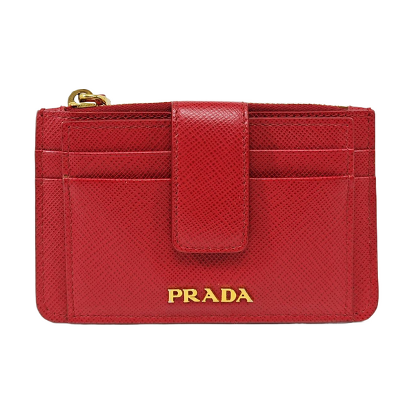 Saffiano Calfskin Card Holder Red
