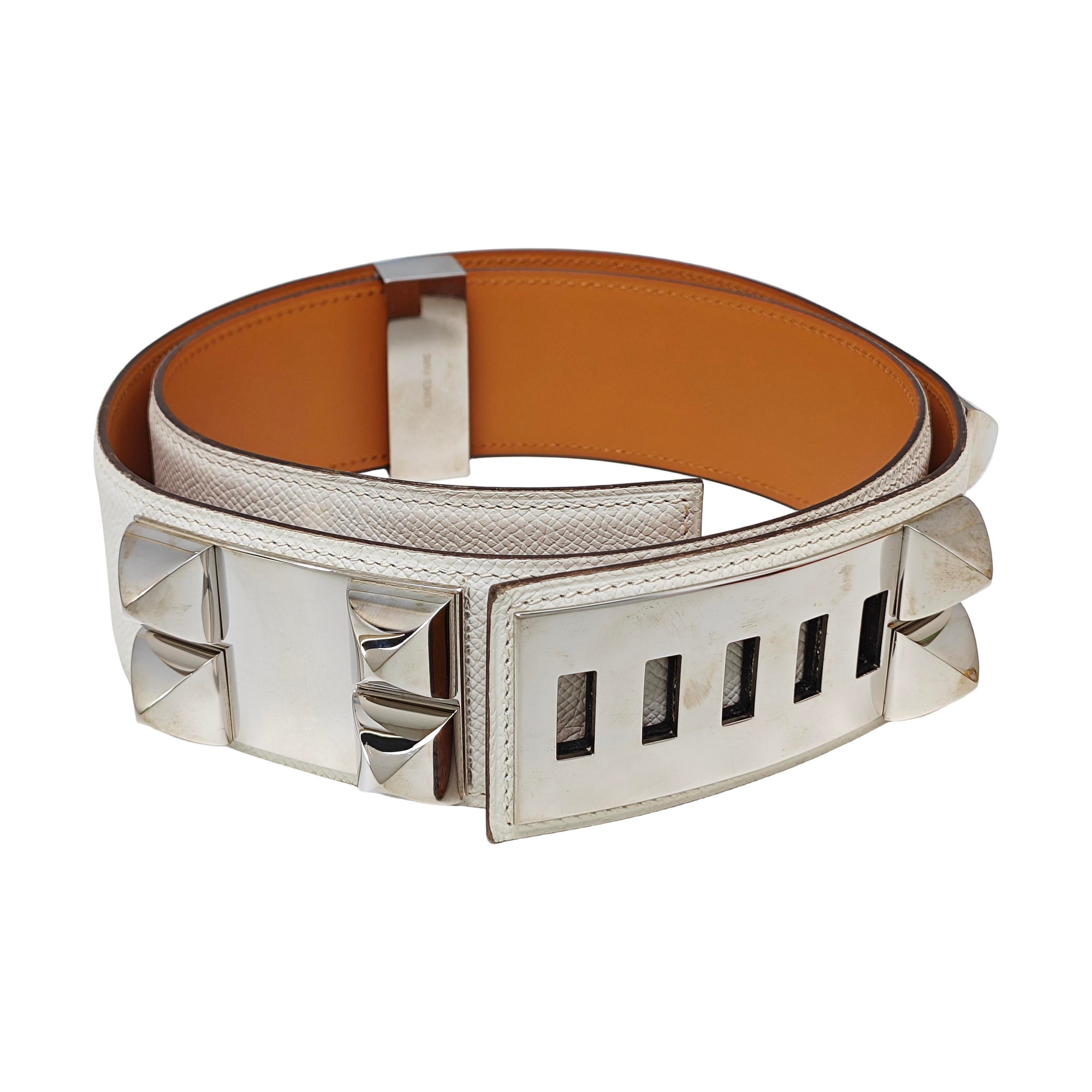 Leather Belt White