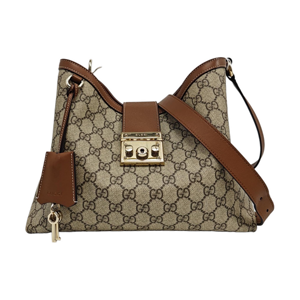 Padlock Medium Monogram Canvas Beige