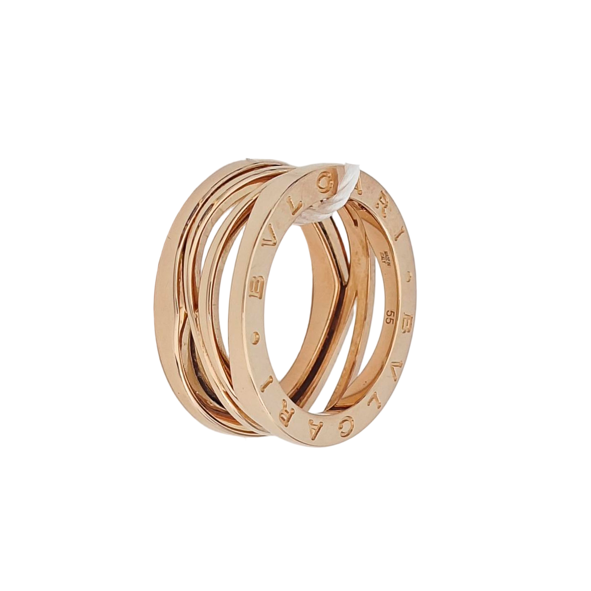 B.ZERO1 18k Rose Gold Ring EU 55