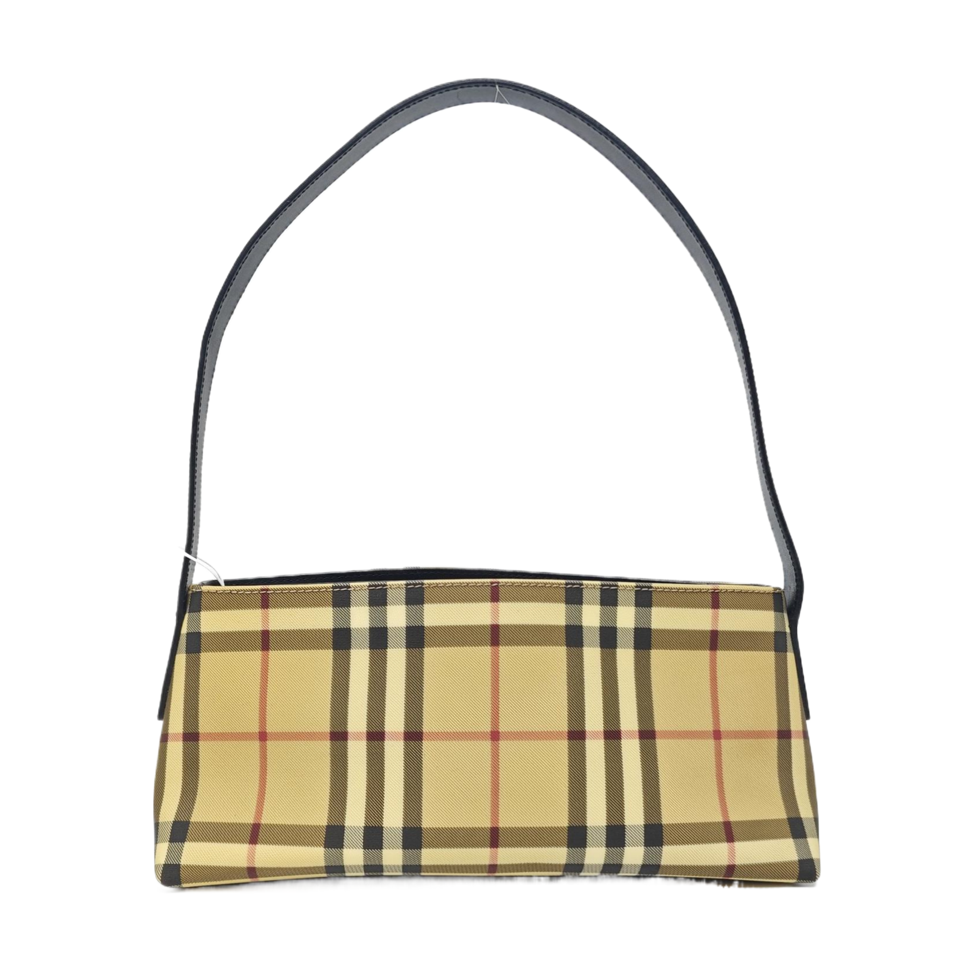 Coated Canvas Top Handle Bag Brown