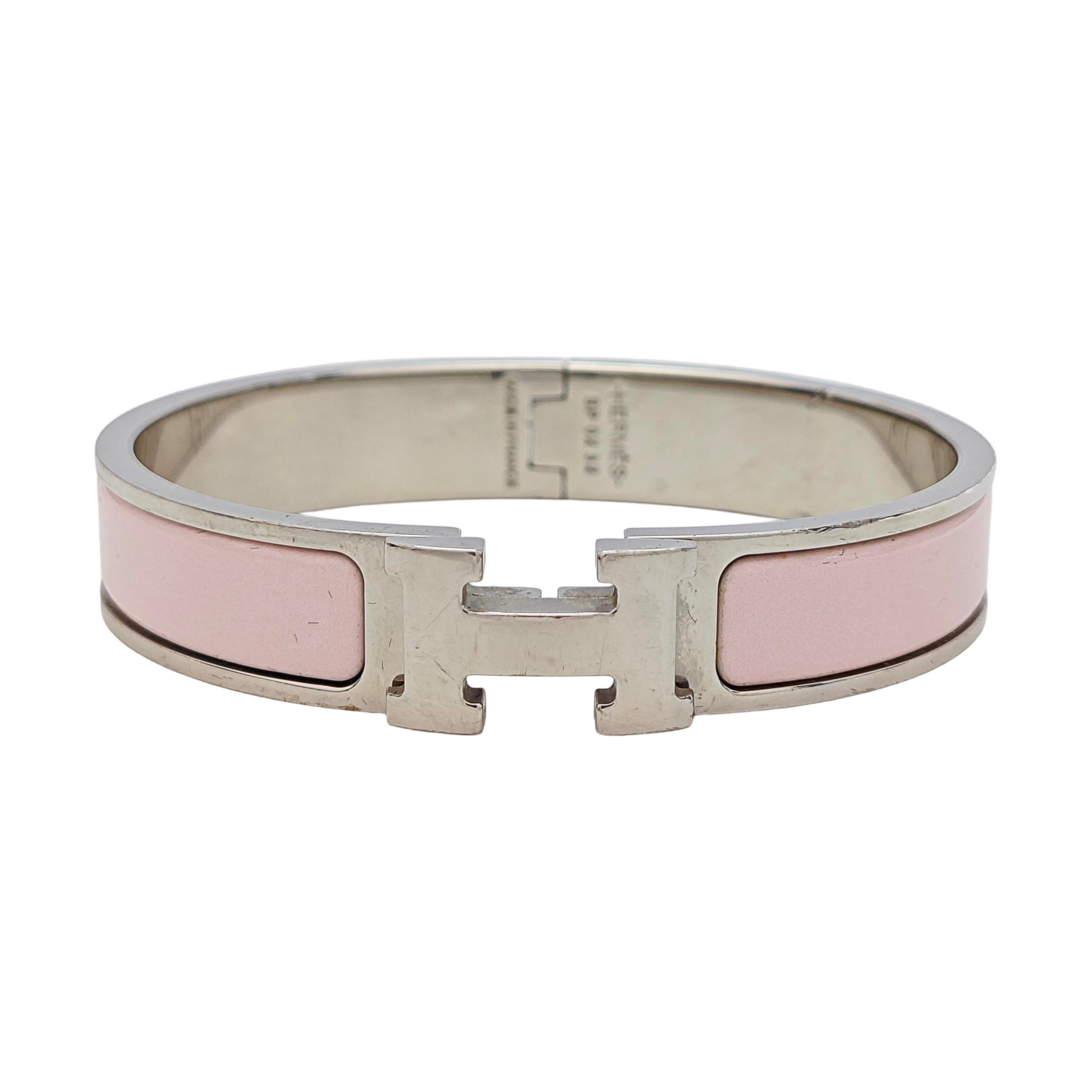 Clic H Metal Silver Bangle