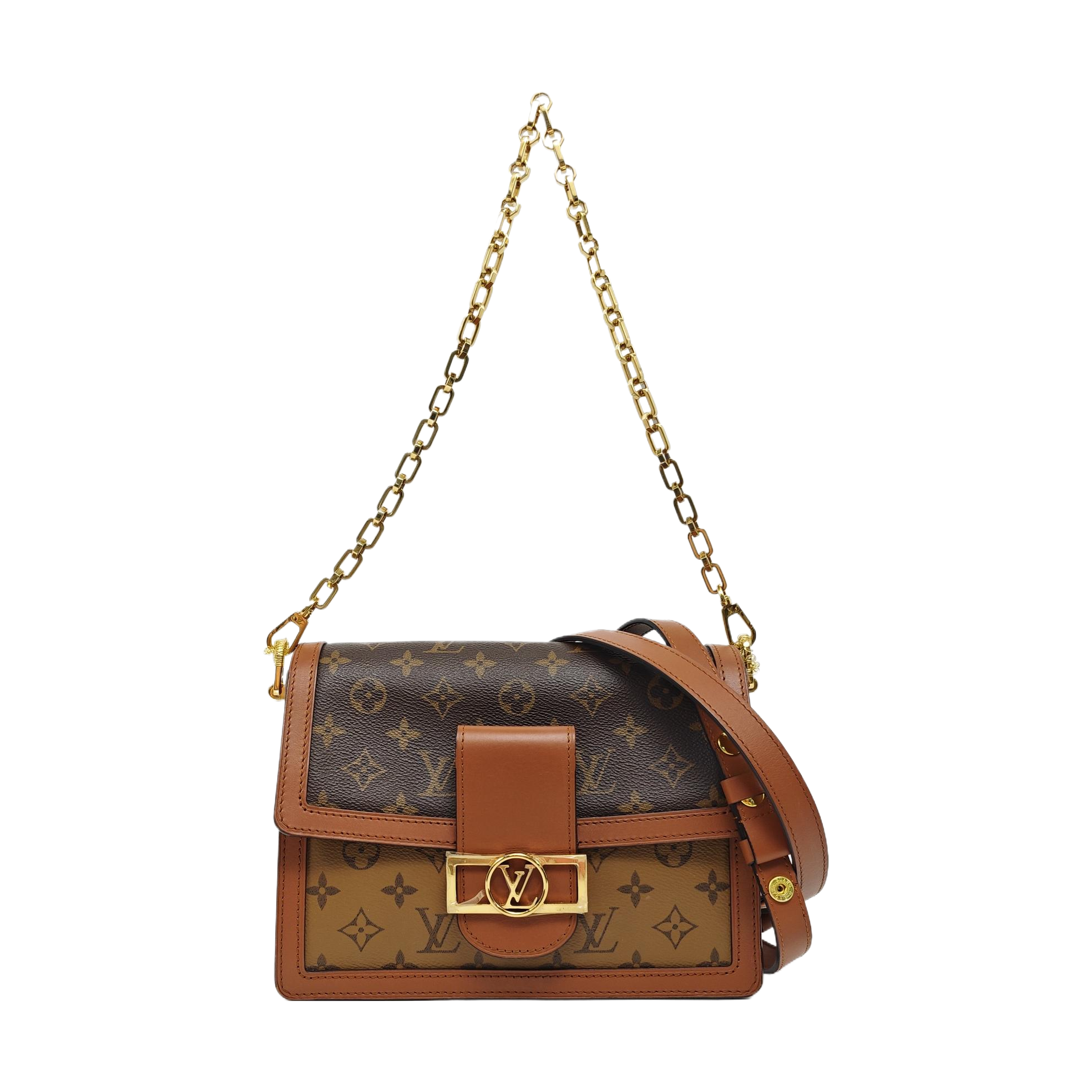 DAUPHINE MM Monogram Coated Canvas Brown