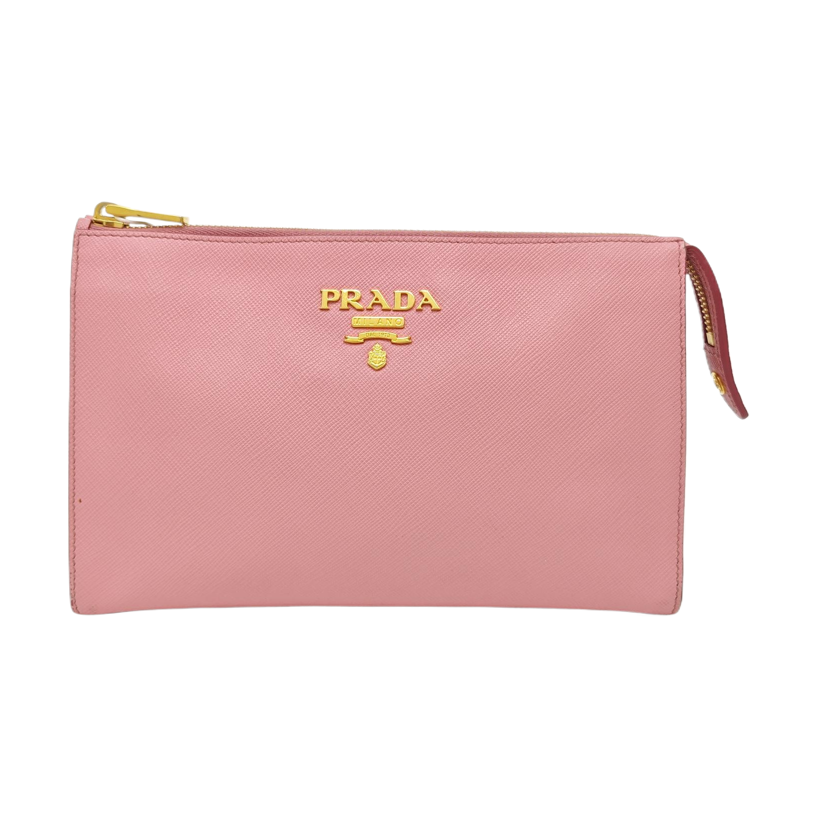 Saffiano Calfskin Clutch Pink