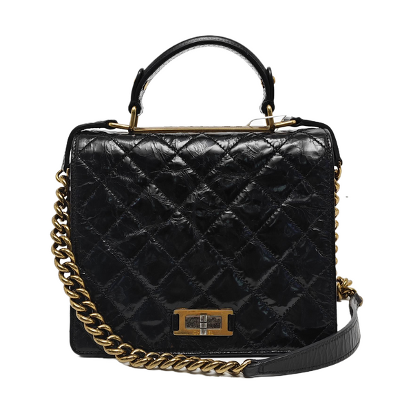 Authenticated pre-owned  2.55 Quilted Calfskin Black - Shoulder Bag at Looply