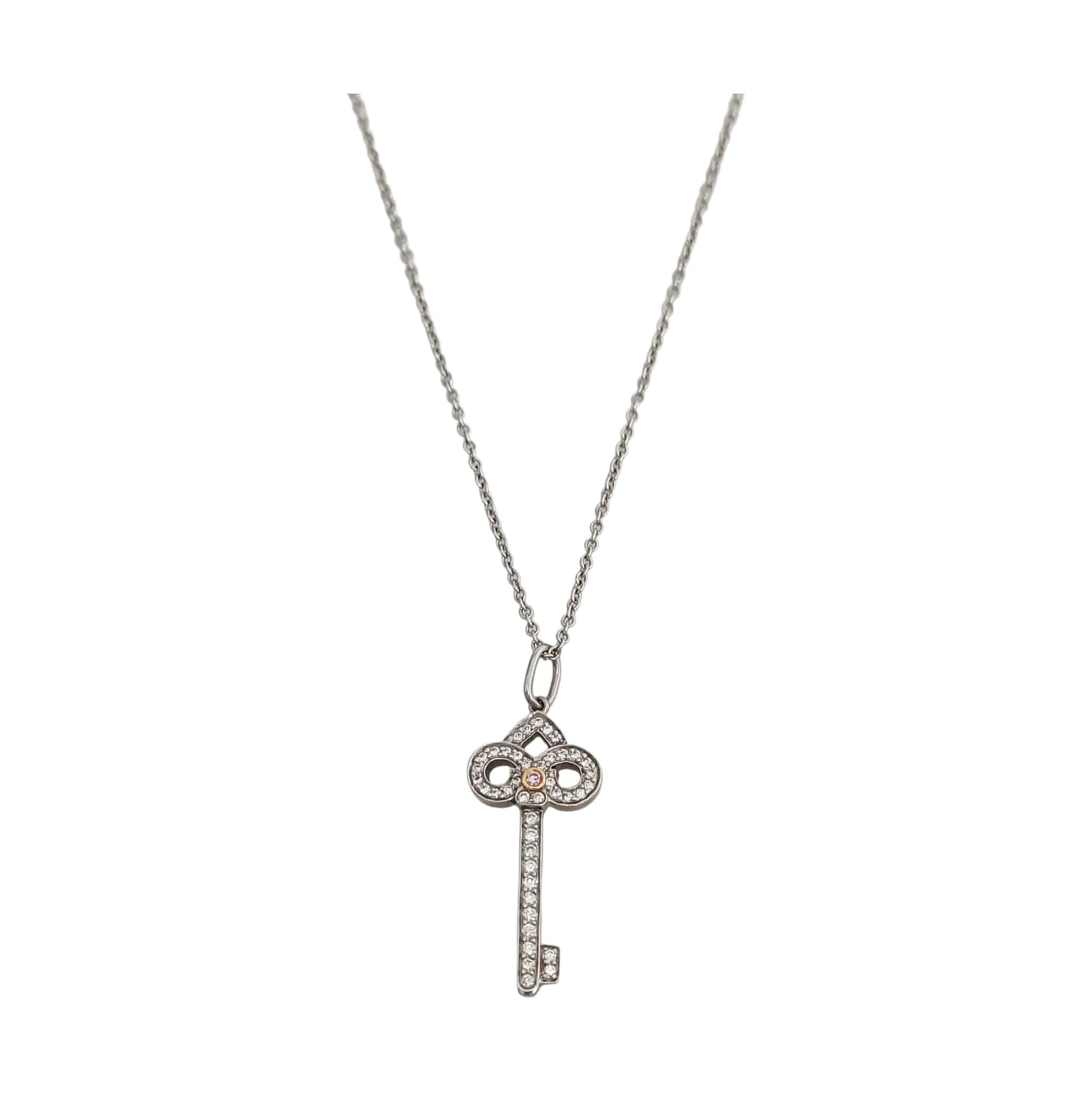 Tiffany Keys Platinum 950 Silver Necklace