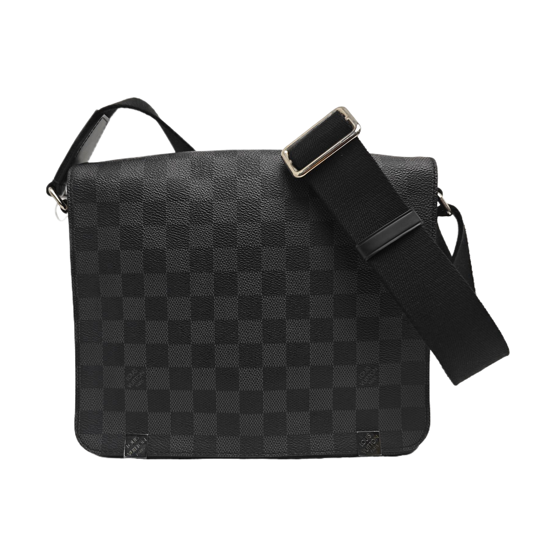 DISTRICT PM Damier Graphite Coated Canvas Gray