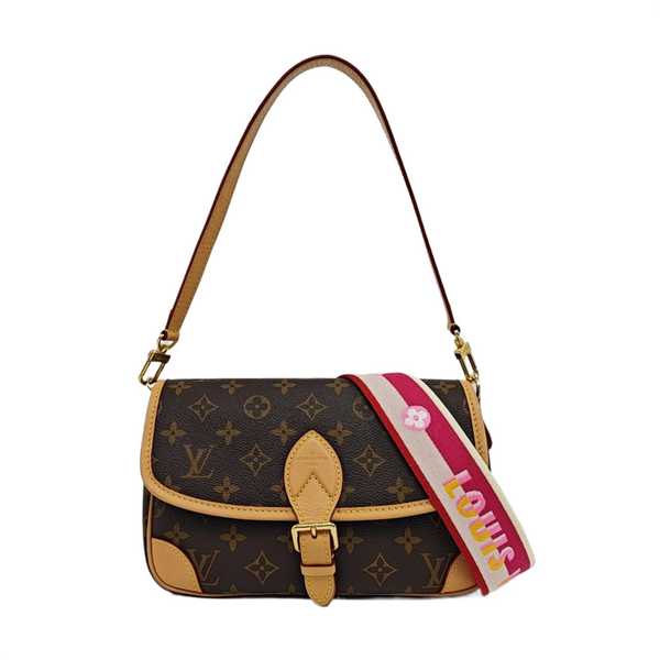 DIANE Monogram Coated Canvas Brown